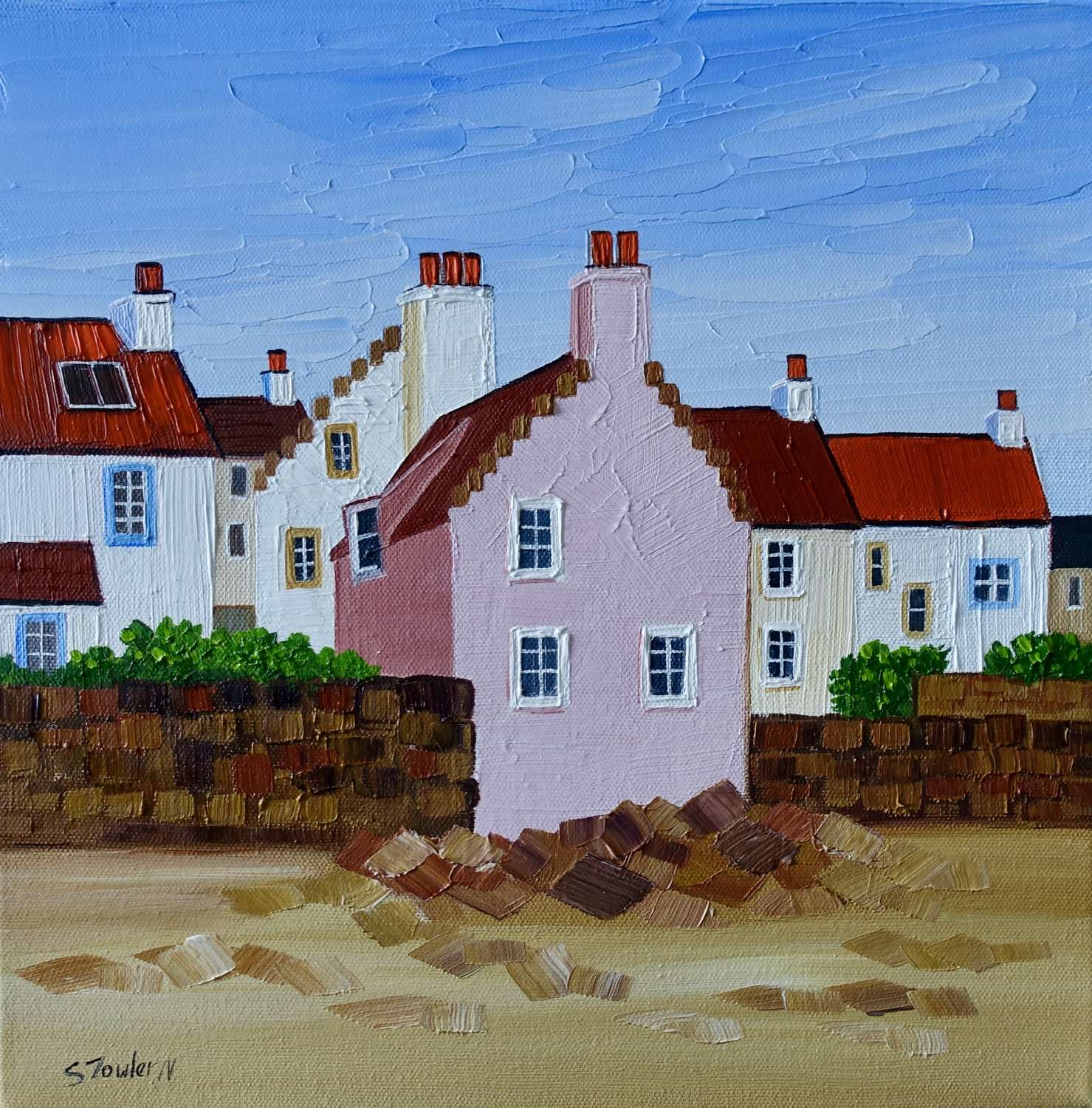 Pink Gable Pittenweem - Sheila Fowler