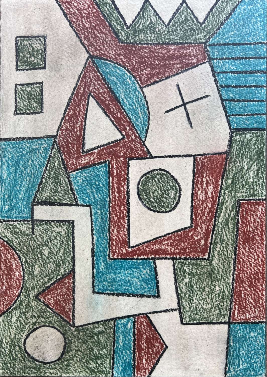Geometric Pastel Triptych No. 2 - Peter  McClure