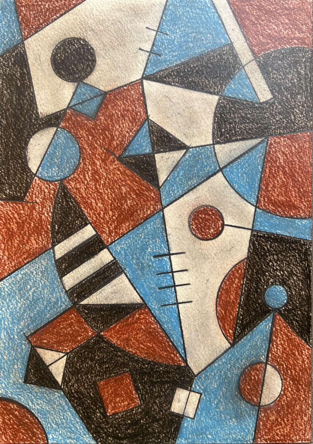 Geometric Pastel Triptych No. 3 - Peter  McClure