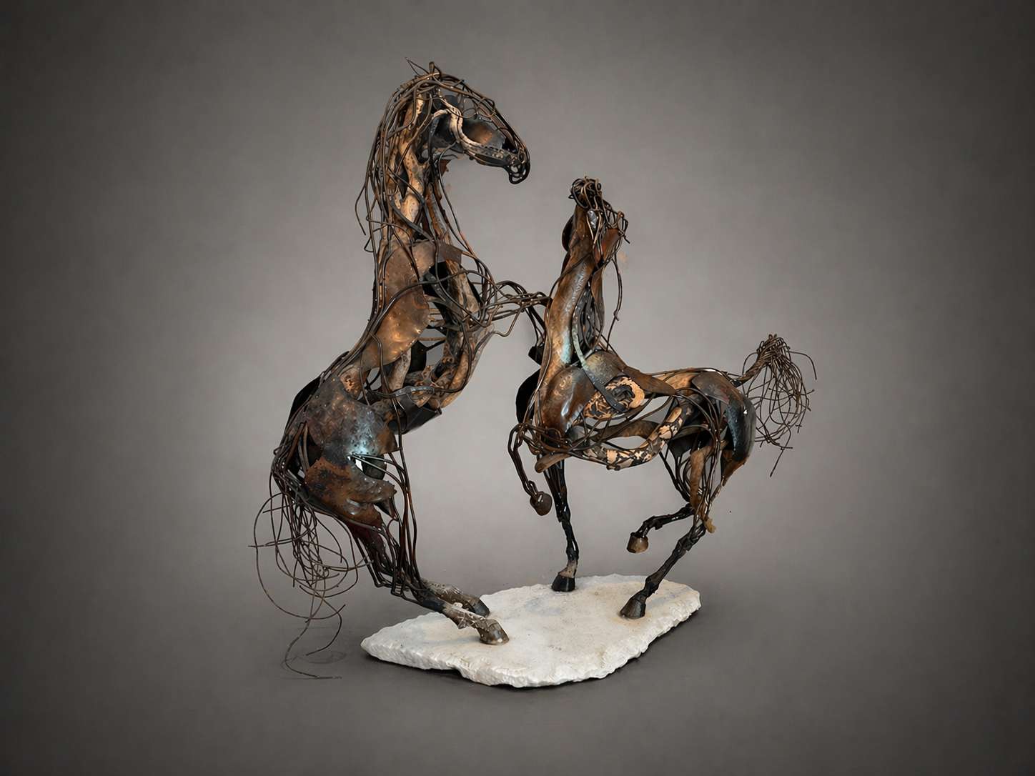 Two Rearing Horses - Heather  Jansch