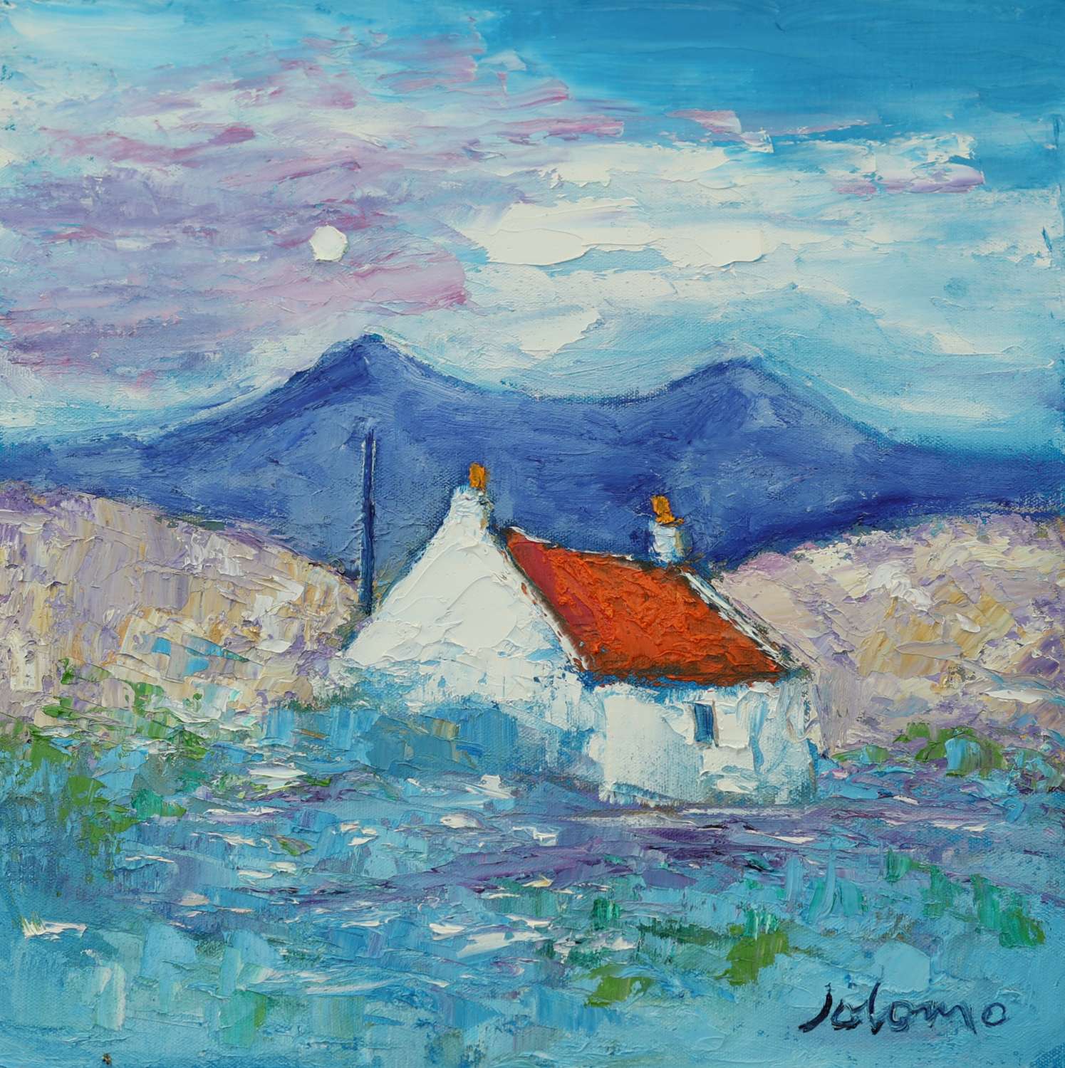 A Croft Looking over Loch Scridain Isle of Mull