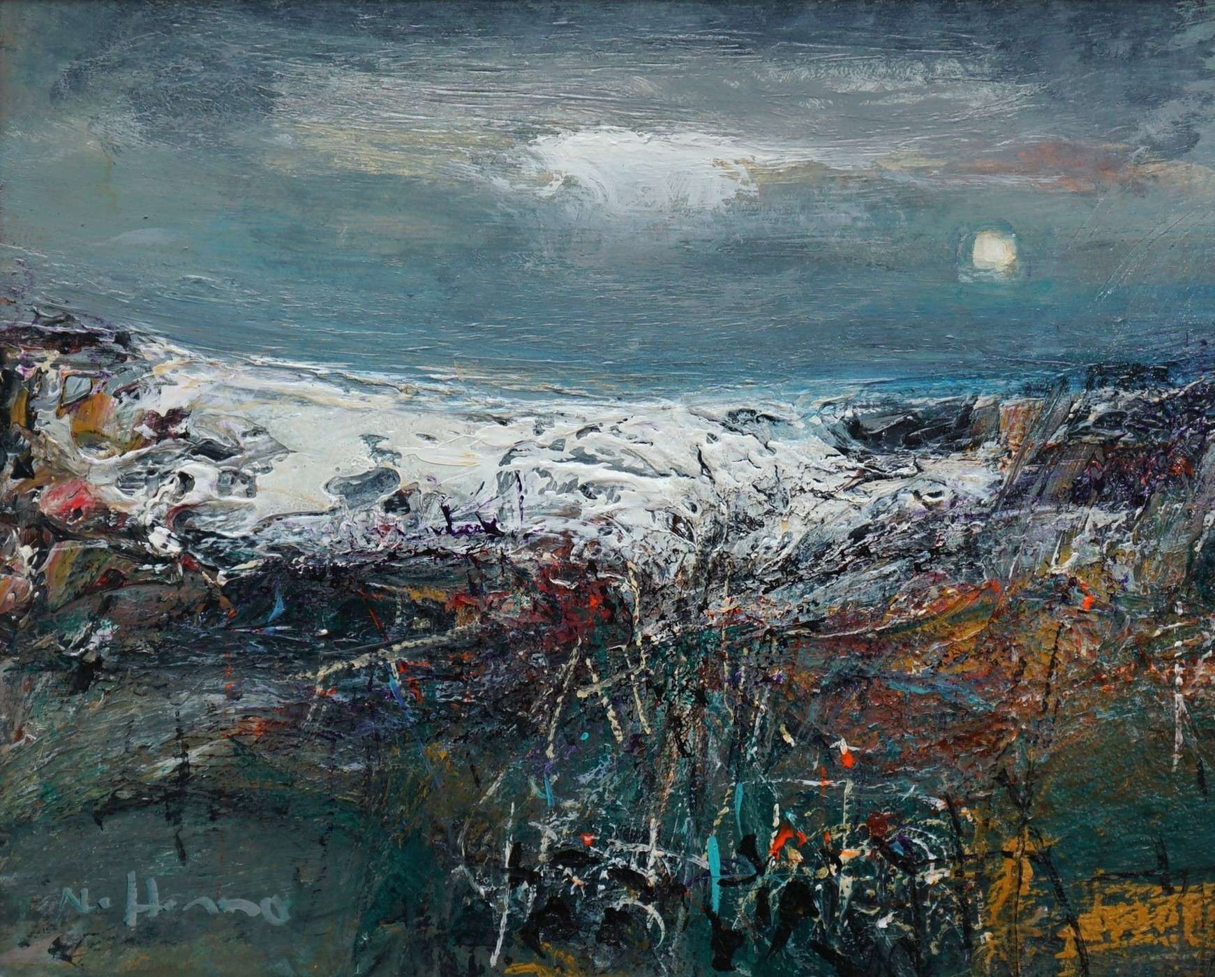 Broken Clouds with Moonlight West Coast Scotland