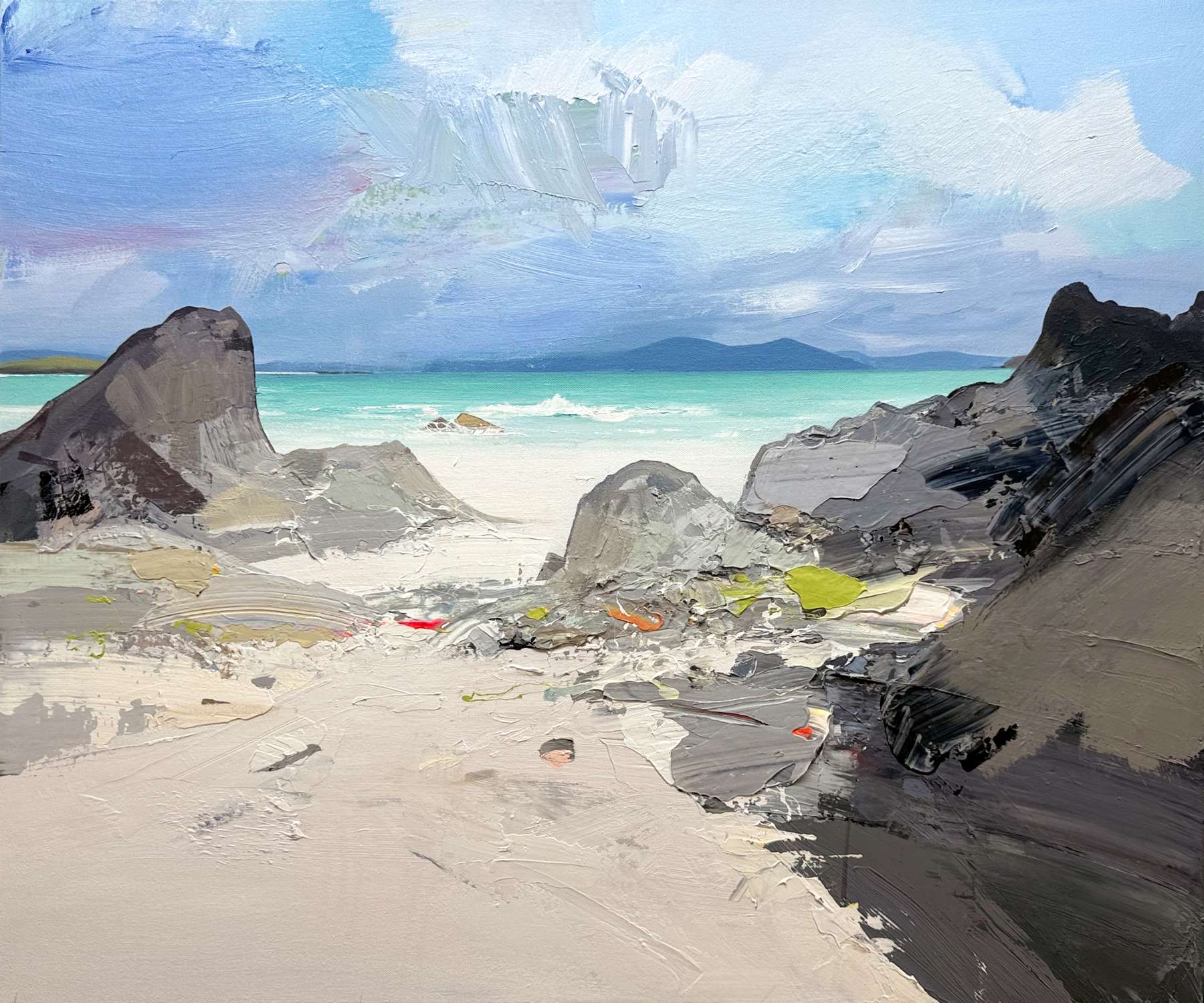 Looking Towards Mull Through the Grey Rocks, Traigh Bhan, Iona
