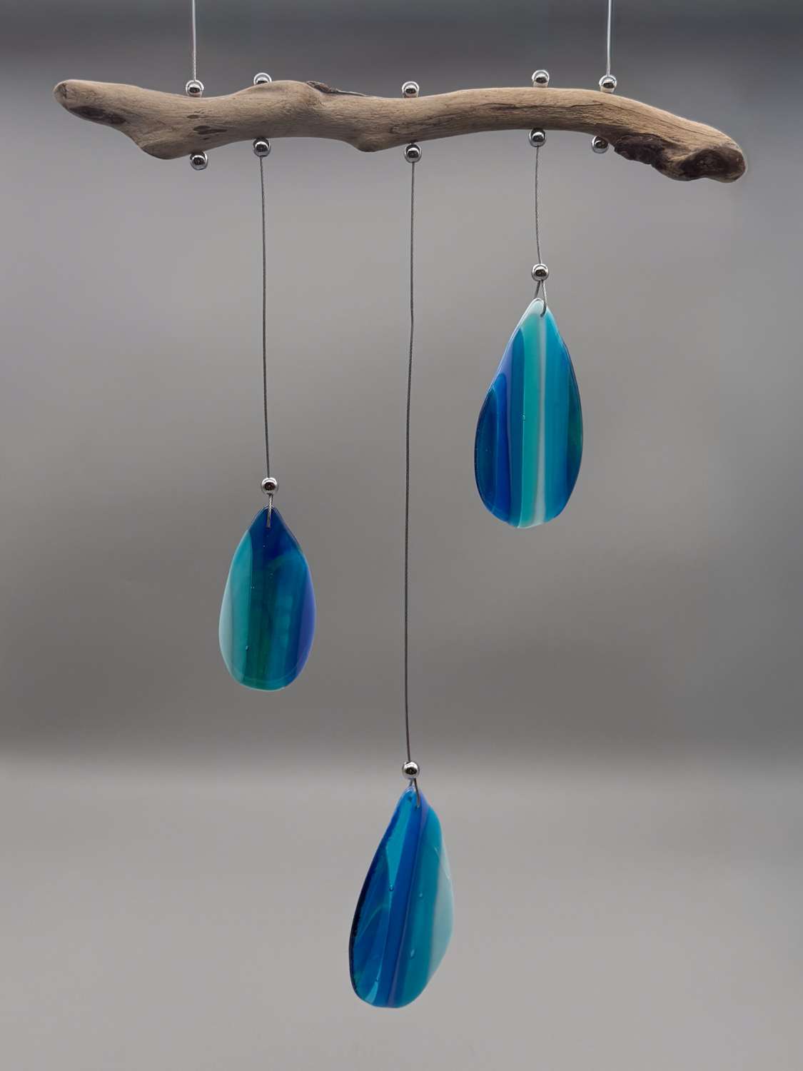 Droplet Hanging Sculpture Beech Driftwood (Small) (SI468)